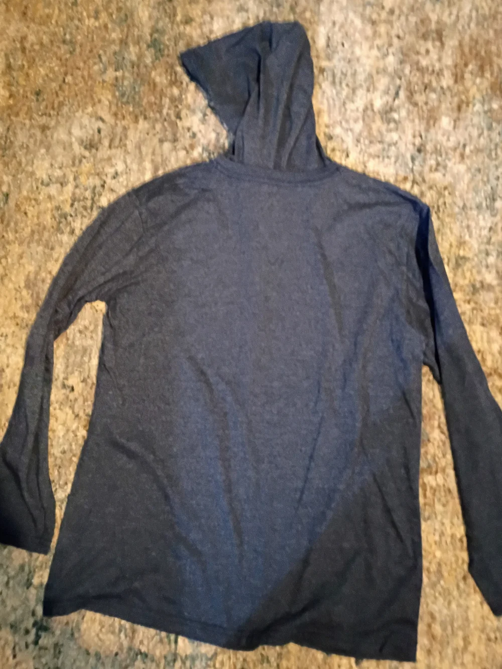 The Children's Place Navy Gridiron Warrior Hooded Tee with Rust Graphic